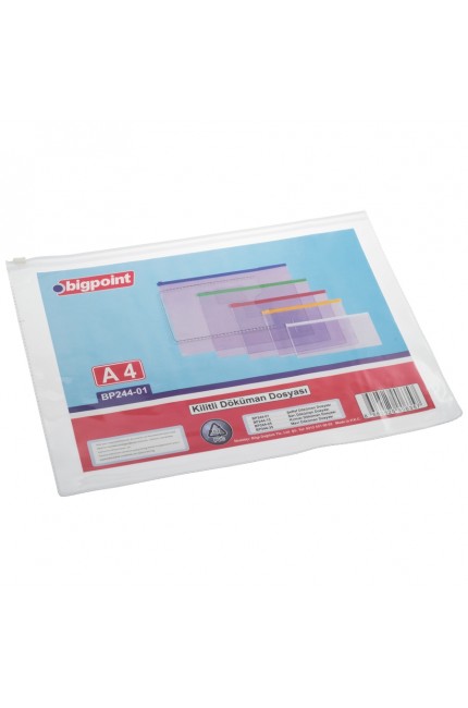 Bigpoint Kilitli Döküman Dosyası A4 PVC Beyaz