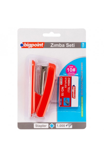 Bigpoint Zımba Makinesi Seti No:10 Kırmızı