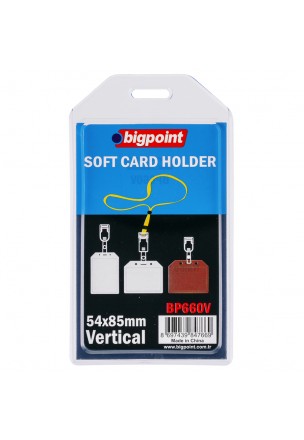 Bigpoint Kart Kabı Dikey Şeffaf 54x85mm