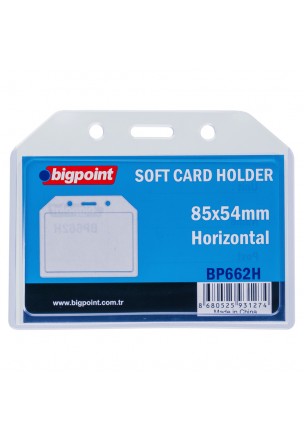 Bigpoint Kart Kabı Yatay Şeffaf 85x54mm