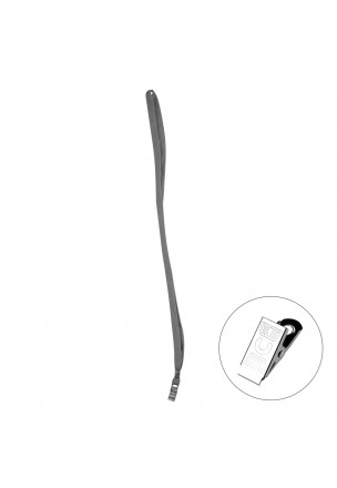 Bigpoint Metal Klipsli Yaka İpi Gri