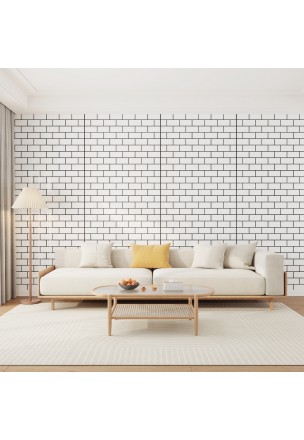 Bigpoint Yapışkanlı Tezgah Kaplama Folyosu 30x60cm Beyaz 6'lı Paket