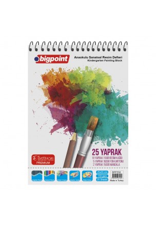 Bigpoint Anaokulu Sanatsal Resim Defteri 25x35cm - 25 Yaprak